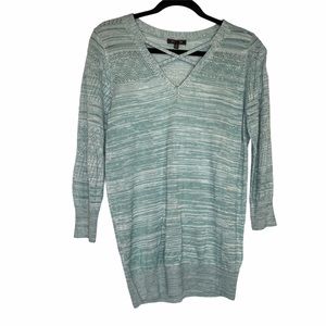 Lefty & Me Sweater Lightweight Long V-Neck 3/4